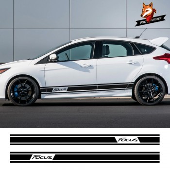 Long DIY Auto Vinyl Racing Sports Styling Decals Car Side Body Stickers for Ford Focus 2 3 MK2 MK3 Car Accessories